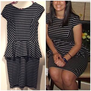 Mossimo striped peplum dress